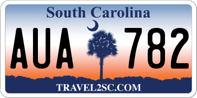 SC license plate AUA782