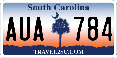 SC license plate AUA784
