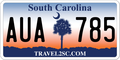 SC license plate AUA785