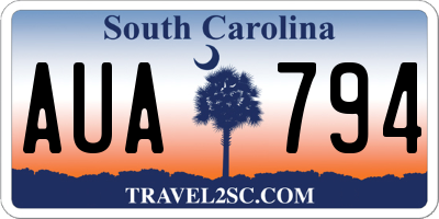 SC license plate AUA794