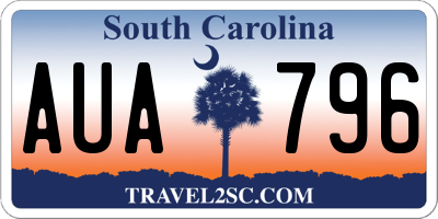SC license plate AUA796