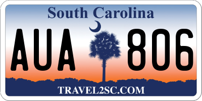 SC license plate AUA806