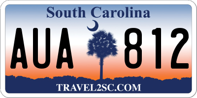 SC license plate AUA812