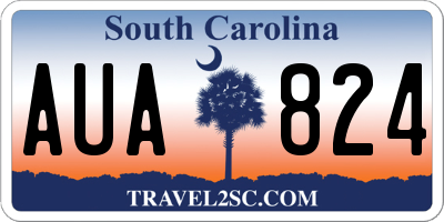 SC license plate AUA824