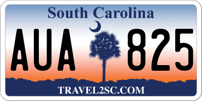 SC license plate AUA825