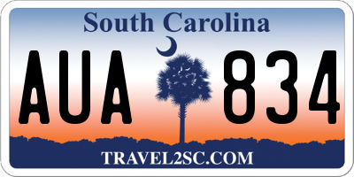 SC license plate AUA834