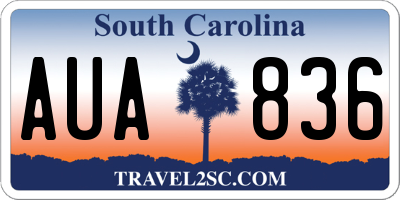 SC license plate AUA836