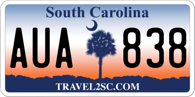 SC license plate AUA838