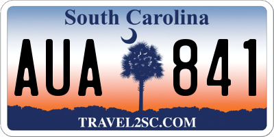 SC license plate AUA841