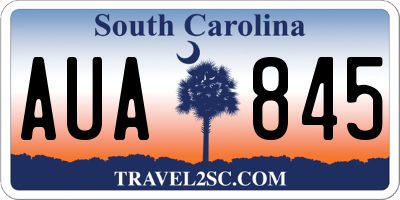 SC license plate AUA845
