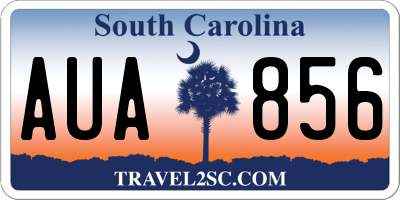 SC license plate AUA856