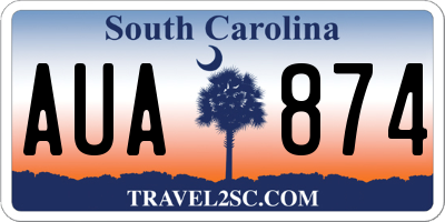 SC license plate AUA874