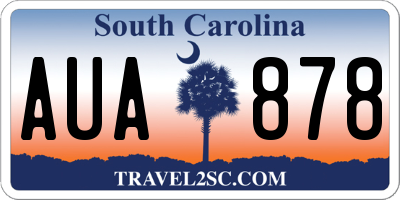 SC license plate AUA878