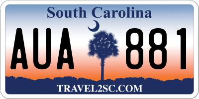 SC license plate AUA881