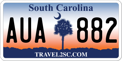 SC license plate AUA882
