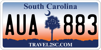 SC license plate AUA883