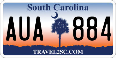SC license plate AUA884