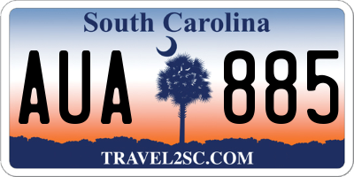 SC license plate AUA885