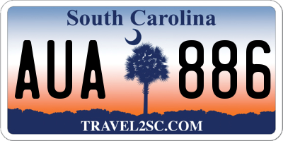 SC license plate AUA886