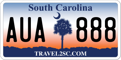 SC license plate AUA888