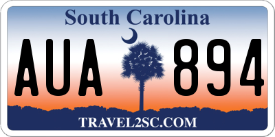 SC license plate AUA894