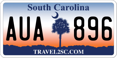 SC license plate AUA896