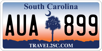 SC license plate AUA899