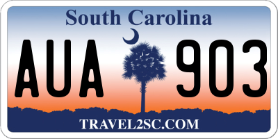 SC license plate AUA903