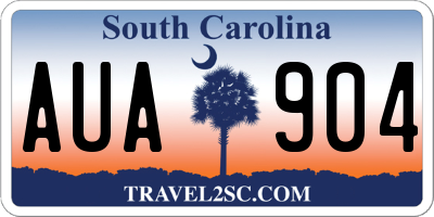 SC license plate AUA904
