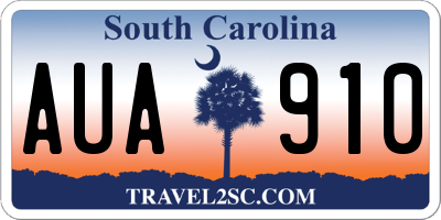 SC license plate AUA910