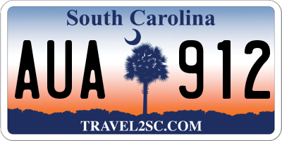 SC license plate AUA912
