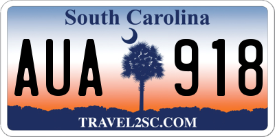 SC license plate AUA918