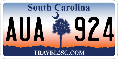 SC license plate AUA924