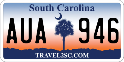 SC license plate AUA946