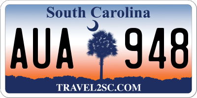 SC license plate AUA948