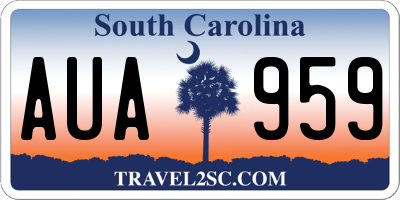SC license plate AUA959