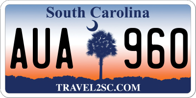 SC license plate AUA960
