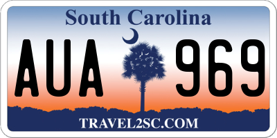 SC license plate AUA969
