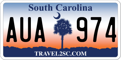 SC license plate AUA974