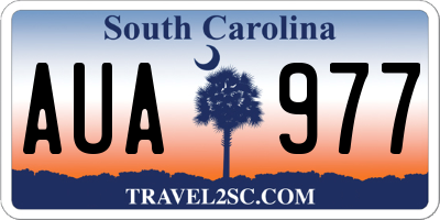 SC license plate AUA977