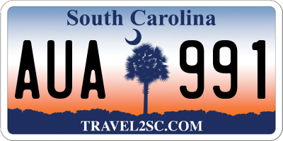 SC license plate AUA991