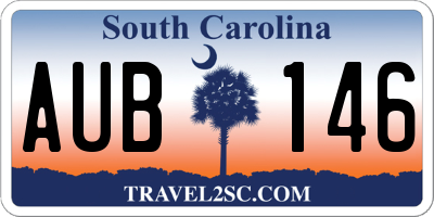 SC license plate AUB146