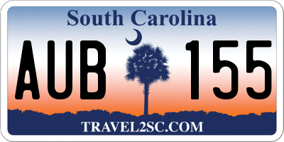 SC license plate AUB155