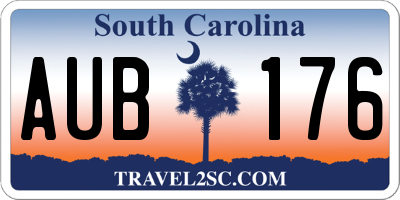 SC license plate AUB176