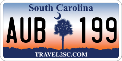 SC license plate AUB199