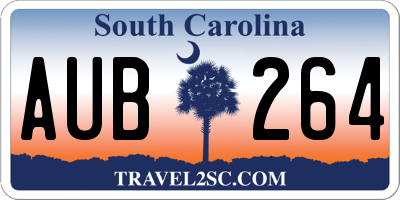 SC license plate AUB264