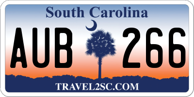 SC license plate AUB266