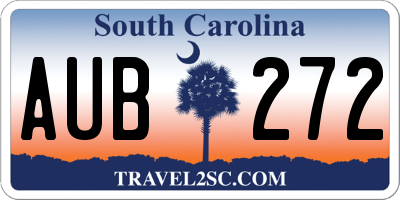 SC license plate AUB272