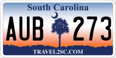 SC license plate AUB273