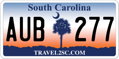 SC license plate AUB277